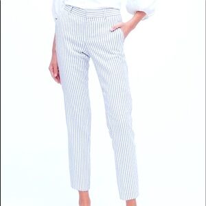 Banana republic seer sucker Avery straight slim pants size 4